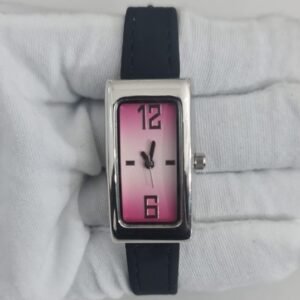 Pink White Gradient Dial Stainless Steel Back Japan Movement Ladies Wristwatch 1