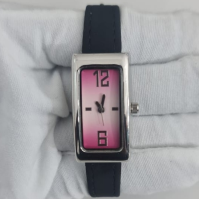 Pink White Gradient Dial Stainless Steel Back Japan Movement Ladies Wristwatch
