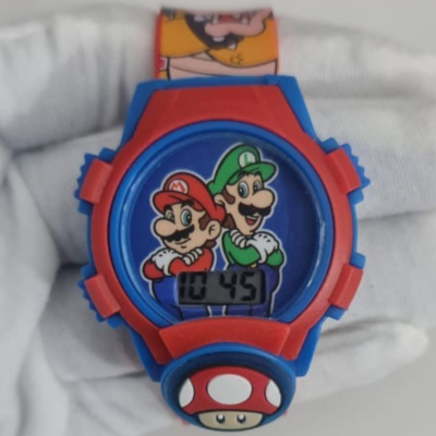 Super Mario GSM40018JC Accutime Pastic Caseback Wristwatch (Kids Watch)