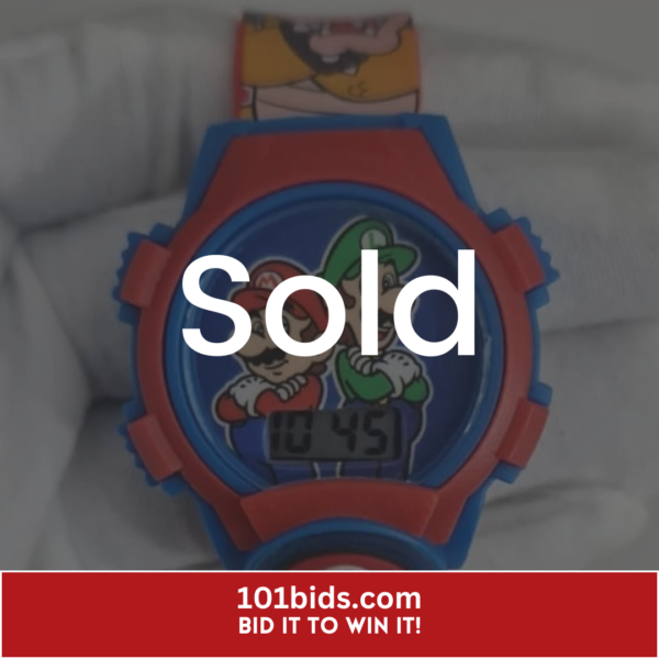 Super-Mario-GSM40018JC-Accutime-Pastic-Caseback-Wristwatch sold