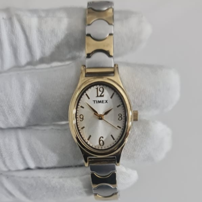 Timex 38 Stainless Steel Back Ladies Wristwatch Bracelet