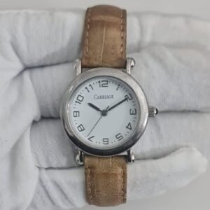 Timex J7 Carriage Stainless Steel Back Leather Stripes Wristwatch 1