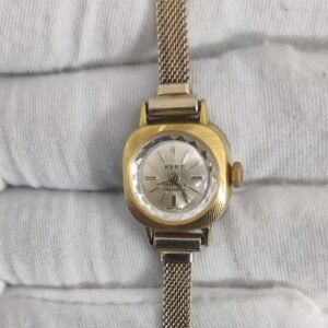 Vintage Automatic Kent Gold Tone Stainless Steel Back Ladies Wristwatch 2