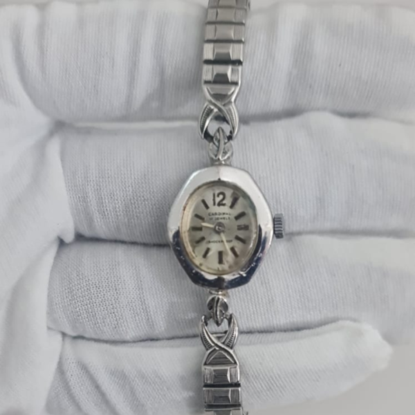 Vintage Cardinal Automatic Stainless Steel Back Wristwatch Bracelet