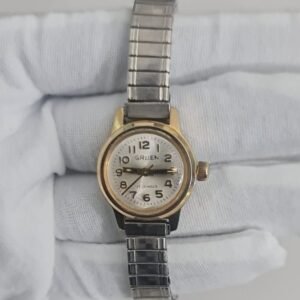 Vintage Gruen Automatic Stainless Steel Back Ladies Wristwatch Bracelet 1