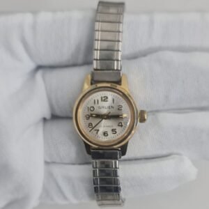 Vintage Gruen Automatic Stainless Steel Back Ladies Wristwatch Bracelet 2