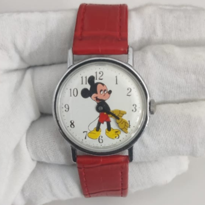 Vintage Walt Disney Production Stainless Steel Back Hand Winding Wristwatch