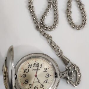 Details Train Theme Japan Movement Pocket Watch 2