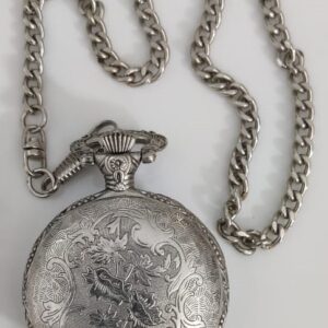 Details Train Theme Japan Movement Pocket Watch 4