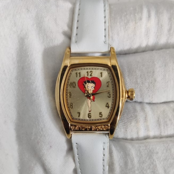 FSC21322-1 2035 Gold Dial White Stripes Ladies Wristwatch