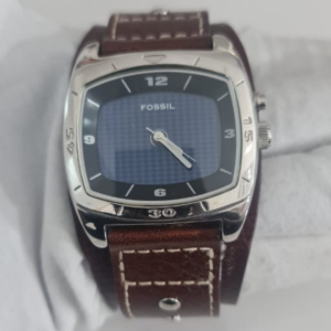 Fossil Blue Leather Stripe Men Wristwatch 1