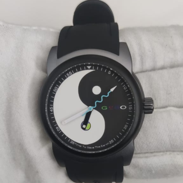 Gebo G1200-0001 Green Earth & Blue Oceans Black Wristwatch