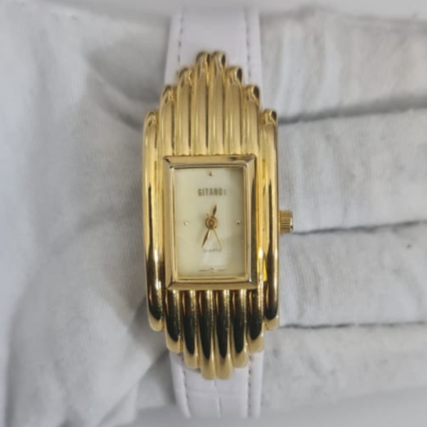 Gitano Gold Tone Dial Japan Movement Ladies Wristwatch N