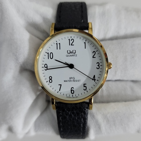 Q&Q Gold Tone Dial Ladies Wristwatch