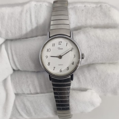 Timex 71 Stainless Steel Back Ladies Wristwatch Bracelet