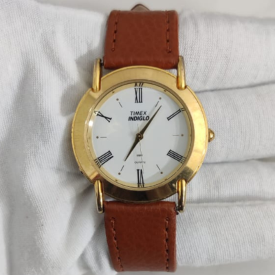 Timex Indigo BO Leather Stripes Ladies Wristwatch