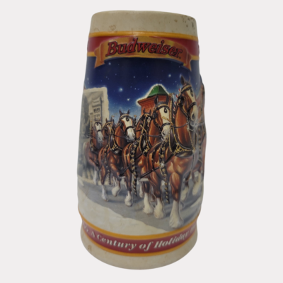 Vintage Budweiser Mug 1999 Holiday Stein ‘A Century of Tradition 1900-1999’