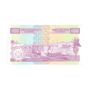 100 Francs Burundi 2011 Banknote F3 Set back