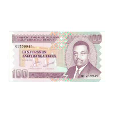 100 Francs Burundi 2011 Banknote