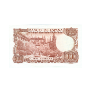 100 Pesetas Spain 1970 Banknote F4 Set back