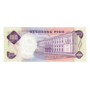 100 Piso Philippines 1973-1978 Banknote F3 Set back