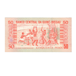 50 Pesos Guinea-Bissau 1990 Banknote F2 Set back