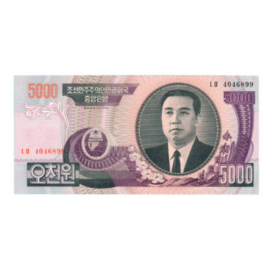 5000 Won North Korea 2006 Banknote