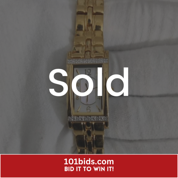 George-Uptown-FMDGE-200A-99-Gold-Tone-Ladies-Wristwatch sold