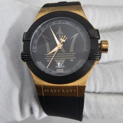 Maserati Italian Design 89162332 Screw Crown Wristwatch