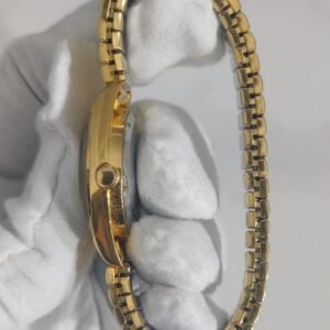 Precision By Gruen 243-2015 Gold Tone Ladies Wristwatch Bracelet 2