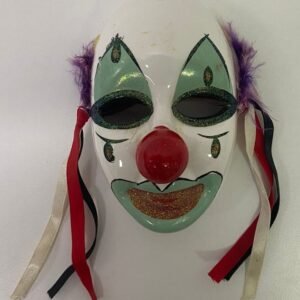 Vintage 1980s Ceramic Porcelain Decorative Clown Mask 1