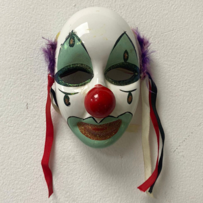 Vintage 1980’s Ceramic Porcelain Decorative Clown Mask