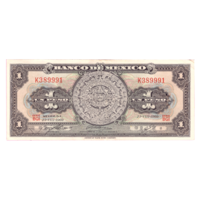 1 Peso Mexico 1963