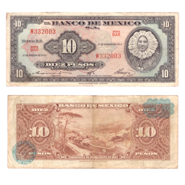 10 Pesos Mexico 1963