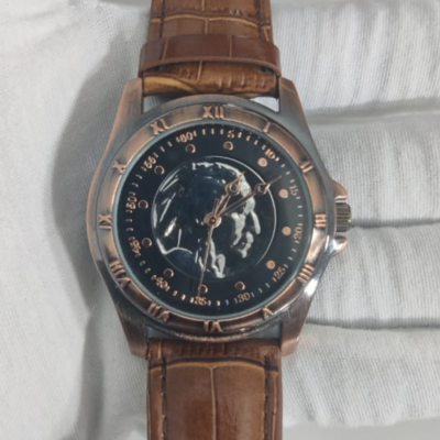 August Steiner Genuine U.S. Coin Japan Movement Wristwatch Original Box