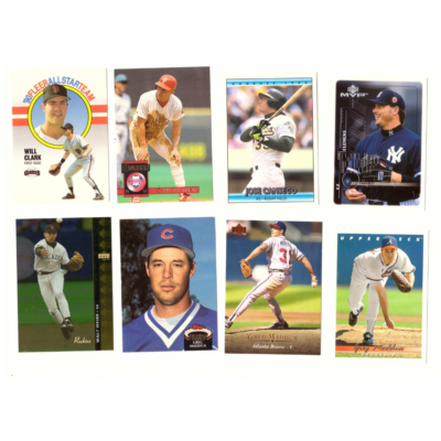 Vintage Baseball Card Collection #30 (30 Cards) 90’s Rickey Henderson, Jose Guillen, John Smoltz, Jim Thome & Will Clark etc.
