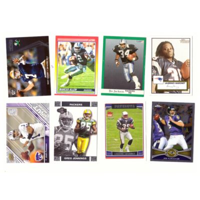 NFL Football Card Collection #3 (20 Cards) Laurence Maroney, Joe Flacco, Marcus Allen, Greg Jennings & Josh Freeman etc.