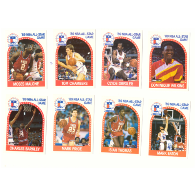 Vintage Houstan NBA All-Star Game Basketball Card Collection #5 (8 Cards) 89′ Dominique Wilkins, Clyde Drexler, Isiah Thomas & Mark Price etc.