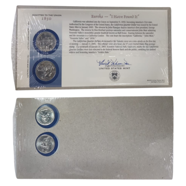 Quarter Dollars Philadelphia & Denver Mint Proof Coins 2005 E