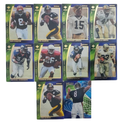 Football Card Collection #11 (10 Cards) Terrelle Smith, Tee Martin, Travis Taylor, Michael Wiley & Thomas Jones etc.