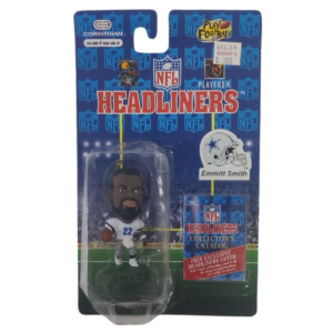 Vintage NFL Headliners Emmitt Smith Figurine & Footballl Players Card Collection 1
