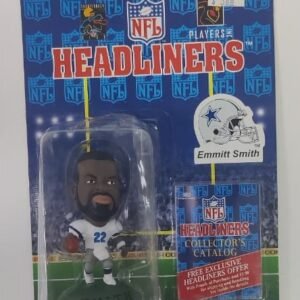 Vintage NFL Headliners Emmitt Smith Figurine & Footballl Players Card Collection 2