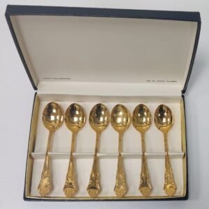 Janis Collection 24KT. Gold Plated Tea Spoon Set 1