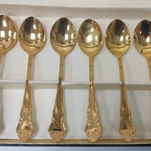 Janis Collection 24KT. Gold Plated Tea Spoon Set 2