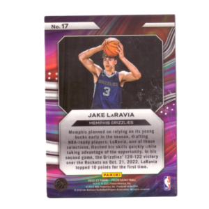NBA Panini Jake LaRavia of Memphis Grizzlies Basketball Card 1