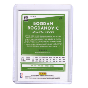 Panini NBA Bogdan Bogdanovic Blue Velocity Prizm Basketball Card 1