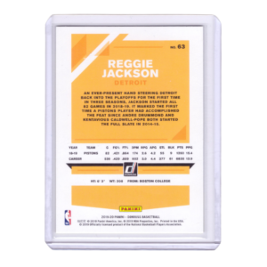 Panini NBA Reggie Jackson Holo Green and Yellow Laser Basketball Card 1