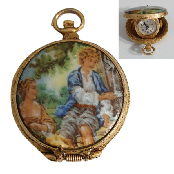 Pilgrim Gold Tone Pocket Watch