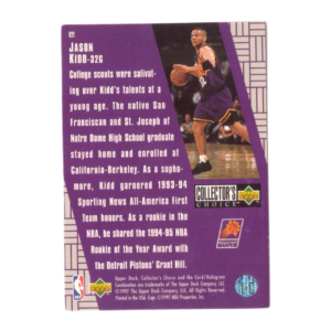 Vintage Jason Kidd of Phoenix Suns Basketball Card 1996 1