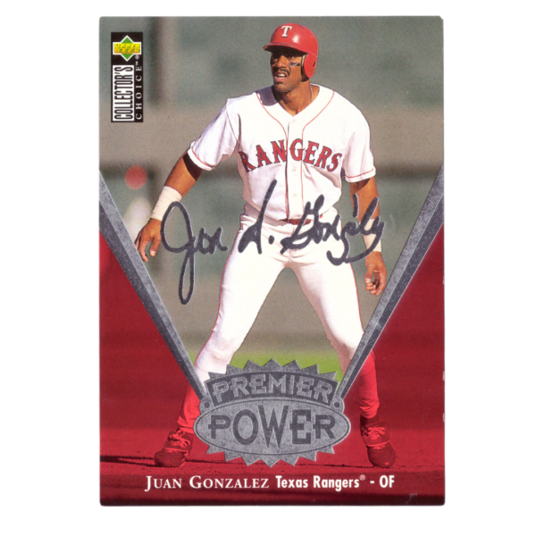 Vintage MLB Juan Gonzalez Of Texas Rangers Baseball Card 1997